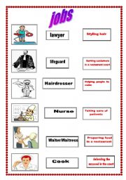 English worksheet: jobs