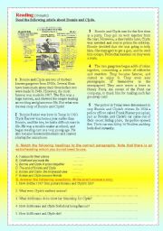 English Worksheet: Reading : Bonnie and Clyde