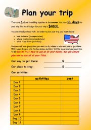 English Worksheet: A TRIP TO THE GRAND CANYON 1/3 worksheet, lesson plan, instructions