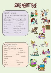 English Worksheet: Simple present tense