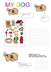 English Worksheet: MY DOG