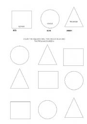 English worksheet: Colours and Shapes