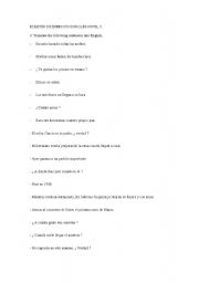 English Worksheet: english test 