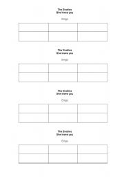 English worksheet: She loves you