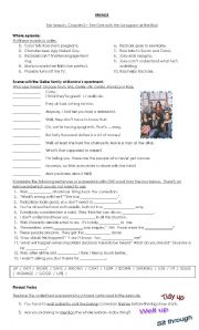 English Worksheet: Sitcom: FRIENDS, Season 1 episode 2