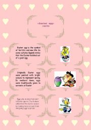 English Worksheet: Easter Egg Cards