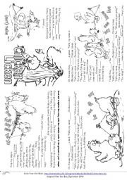 English Worksheet: Chicken Licken (Story Mini Book)