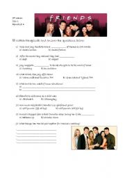 English Worksheet: Friends 