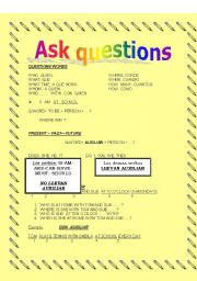 English worksheet: ASK QUESTIONS