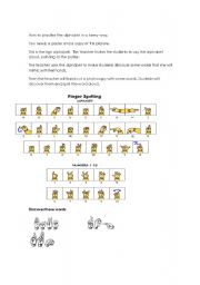 English Worksheet: sign alphabet