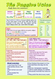 English Worksheet: Passive voice (present and past simple)