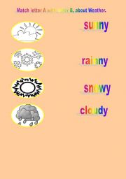 English worksheet: weather