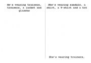 English worksheet: draw the clothes