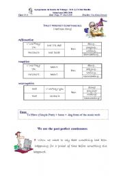 English worksheet: PAST PERFECT CONTINUOUS 