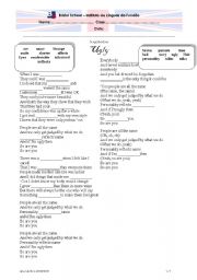 English worksheet: Sugababes - Ugly