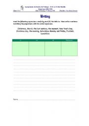 English Worksheet: Time prepositions