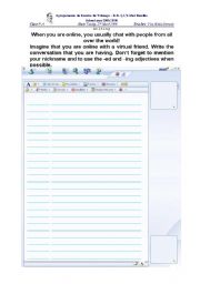 English Worksheet: Writing