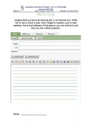 English Worksheet: E-mail writing