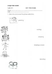 English worksheet: actions