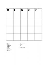 English Worksheet: Halloween Bingo