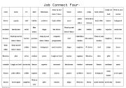 English Worksheet: Jobs + Connect Four