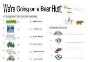 English Worksheet: Were Going on a Bear Hunt worksheet