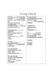 English worksheet: Saying Goodbye