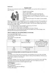 English Worksheet: complainig in a clothes shop
