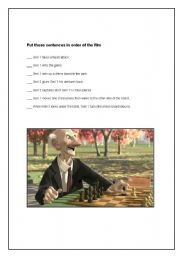 English Worksheet: Back Side of Geris Game Pixar Short