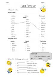 English Worksheet: past simple