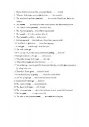 English Worksheet: Phrasal Verbs