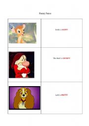 English worksheet: funny faces 1 of 3