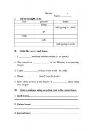 English worksheet: grammar worksheet