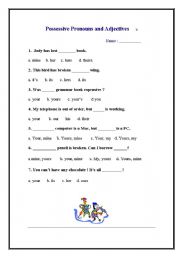 English worksheet: Grammar evaluation