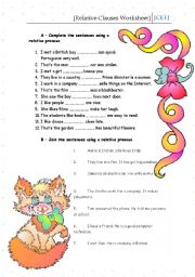 English Worksheet: Relative Clauses 