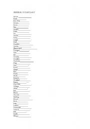 English worksheet: general vocabulary