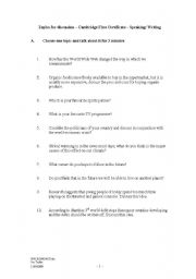 English worksheet: 1st Certificate reading and reading worksheets