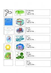 English worksheet: Weather and shops