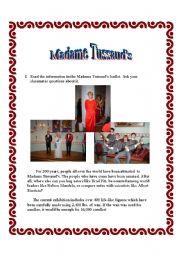 English Worksheet: Madame Tussauds - Activities (4 pages)