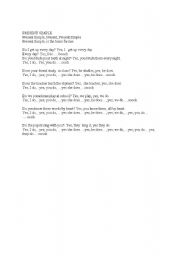 English Worksheet: Present Simple song