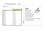 Phonics - e