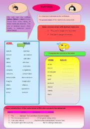 English Worksheet: SUFFIXES