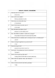 English worksheet: Interesting Riddles