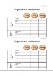English Worksheet: Food survey