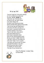 English Worksheet: TV or not TV? 