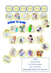 English Worksheet: Going to game