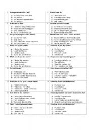 English Worksheet: Conversation Question Bank