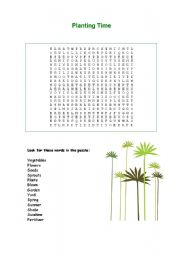 English worksheet: Garden Wordsearch Puzzle
