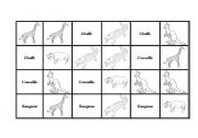 English worksheet: Wild Animals (Domino Set 2)