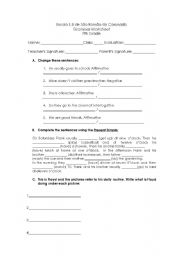 English worksheet: Present Simple